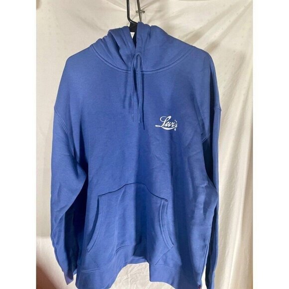 Levi's Men's Palm Logo Relaxed Fit Pullover Sweatshirt - Indigo Medium NEW - Picture 1 of 5